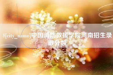 单县中国消防救援学院河南招生录取分数