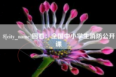 单县回看：全国中小学生消防公开课