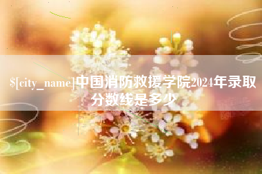 单县中国消防救援学院2024年录取分数线是多少