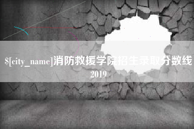 单县消防救援学院招生录取分数线2019