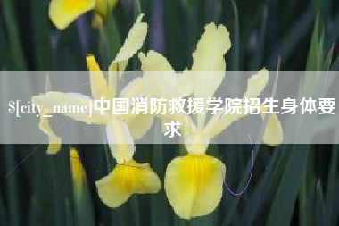单县中国消防救援学院招生身体要求