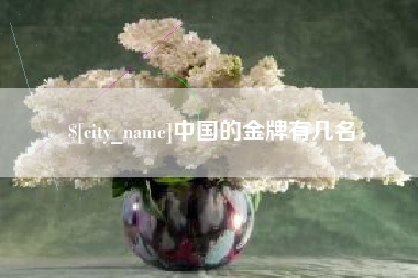 单县中国的金牌有几名