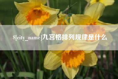 单县九宫格排列规律是什么