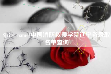 单县中国消防救援学院辽宁省录取名单查询