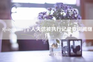 单县个人失信被执行记录查询阚继伟