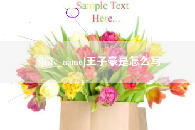 单县王子豪是怎么写