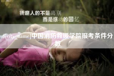 单县中国消防救援学院报考条件分数