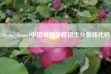 单县中国消防学校招生分数线代码