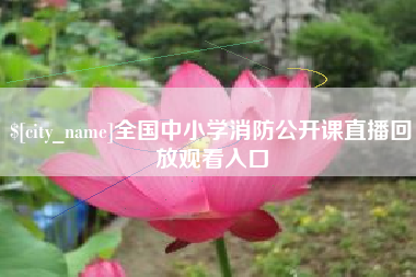 单县全国中小学消防公开课直播回放观看入口