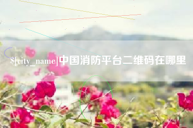 单县中国消防平台二维码在哪里