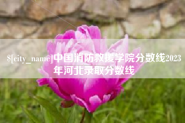 单县中国消防救援学院分数线2023年河北录取分数线