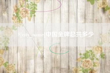 单县中国金牌总共多少