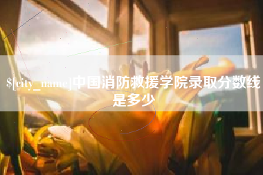 单县中国消防救援学院录取分数线是多少