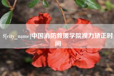 单县中国消防救援学院视力矫正时间