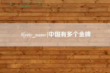 单县中国有多个金牌