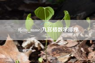 单县九宫格数字排序