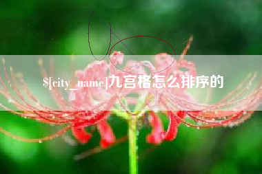 单县九宫格怎么排序的