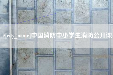 单县中国消防中小学生消防公开课