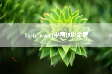 单县中国19块金牌