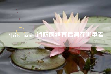 单县消防网络直播课在哪里看