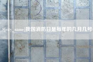 单县我国消防日是每年的几月几号