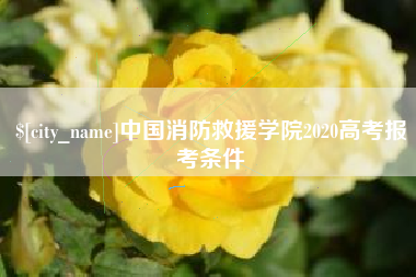 单县中国消防救援学院2020高考报考条件