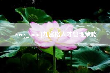 单县九宫格人才管理策略