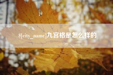 单县九宫格是怎么样的