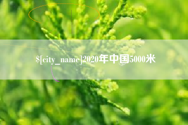 单县2020年中国5000米