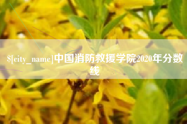 单县中国消防救援学院2020年分数线
