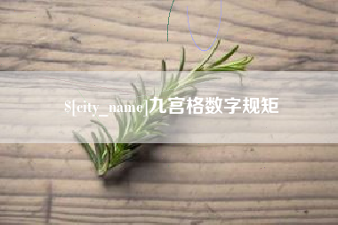 单县九宫格数字规矩