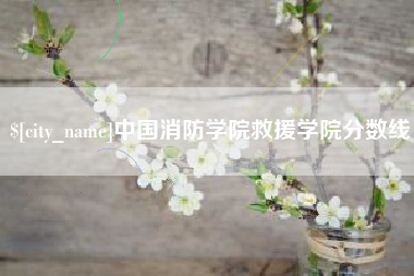 单县中国消防学院救援学院分数线
